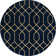 Glam Navy Blue Gold Area Rug