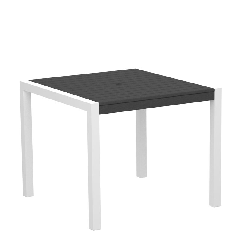 Table de salle à manger POLYWOOD MOD, Gris ardoise, Bronze texturé, L 35,18 po x P 35,18 po