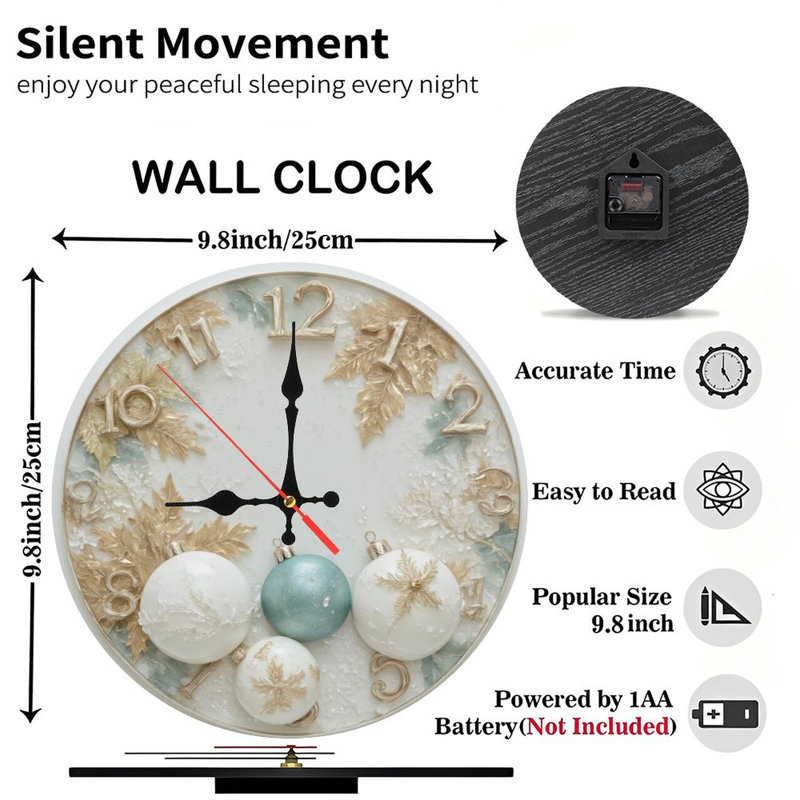 Horloge de Noël avec ornements