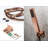 Rose Gold Bluetooh Led Spa 5 Way Function Hand Held Spray With 6 Jets Shower Kit 23"x15"