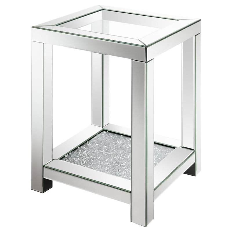 Lorrie Glass Top End Table