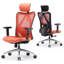  Chaise de bureau ergonomique en filet avec support lombaire réglable et accoudoirs rembourrés pour 300 lb-909741467
