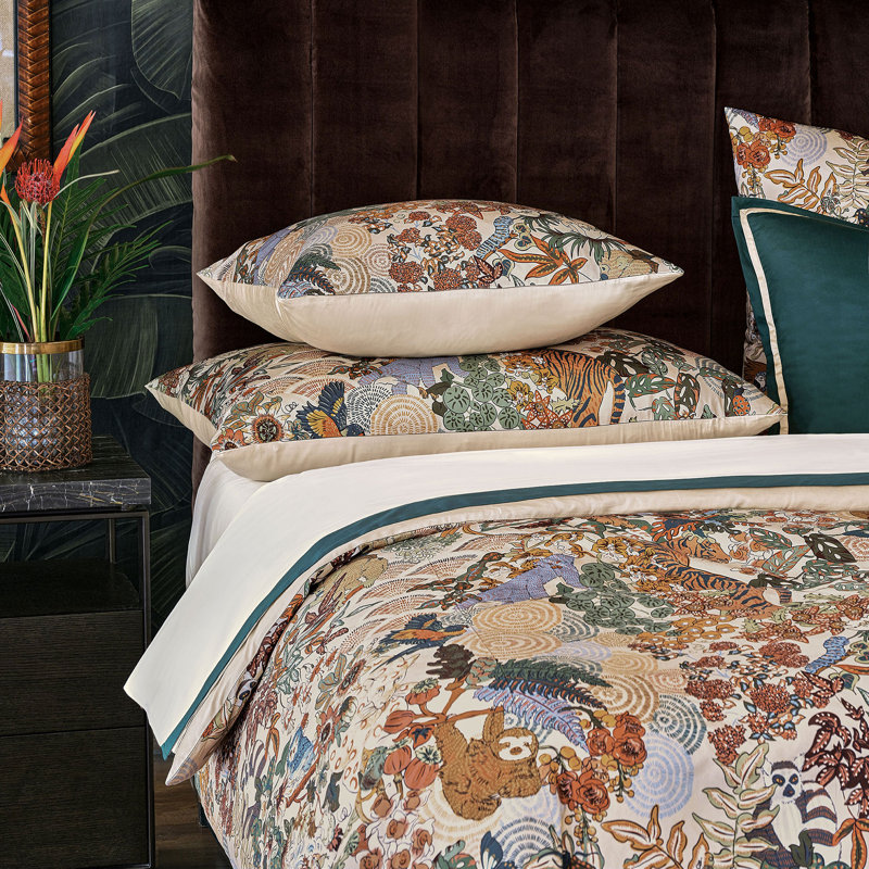 Housse de couette Gustav Jungle Print, Housse de couette pour très grand lit