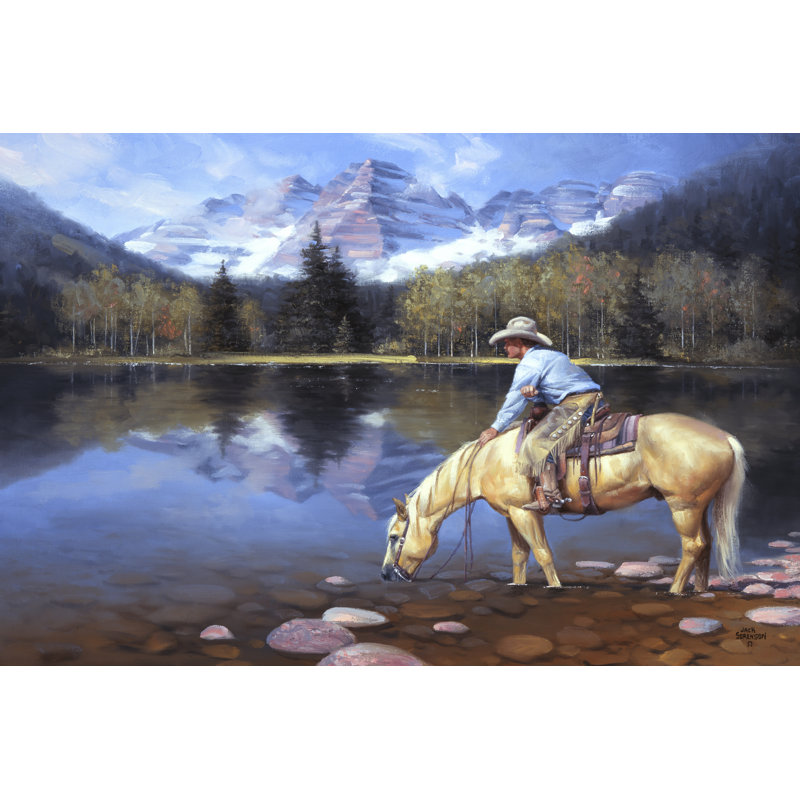 Colorado Cowboy by Jack Sorenson - Wrapped Canvas Art Prints, 30cm H x 46cm W x 3.8cm D