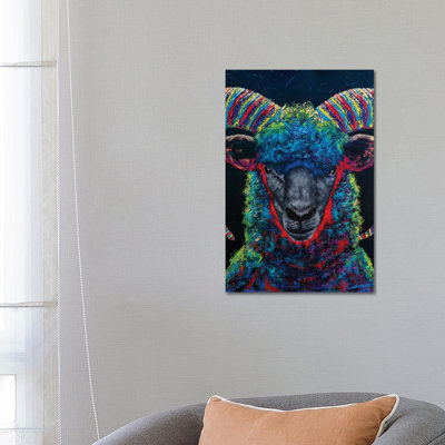 Black Sheep by Tadaomi Kawasaki - Wrapped Canvas Painting