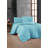 King Quilt Cover Set, 100% Cotton Ranforce, Turquoise | Duvet Cover 102.4 x 86.6 inches & 2 Pillowcases 23.6 x 23.6 inches | 155 Thread Count, Button Closure, Machine Washable | Cozy & Stylish Bedding-112233328-112233327