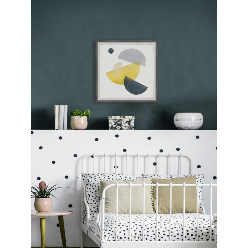Half Moons - Single Picture Frame Painting, 41cm H x 41cm W x 3.81cm D