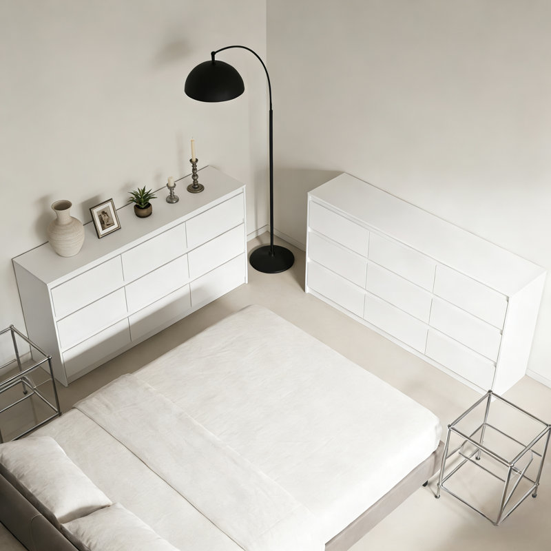 Ensemble de chambre à coucher 2 pièces Meixi (2 commodes)