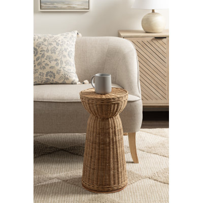 Thatch Woven Rattan Round Drink Table