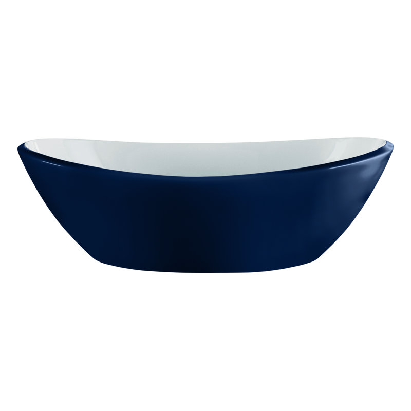 Amalfi 21.62'' L Bathroom Sink, Matte White, Mint Turquoise - Matte