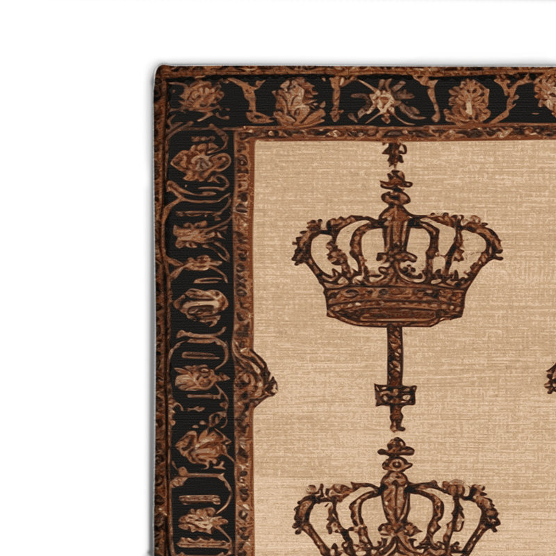 Tapis d'intérieur et d'extérieur brun français, Rectangulaire 2 pi x 3 pi