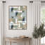 «Futuristic Bauhaus Polygons Beige» par Ninola Design, reproduction d'art sur toile encadrée-863065534