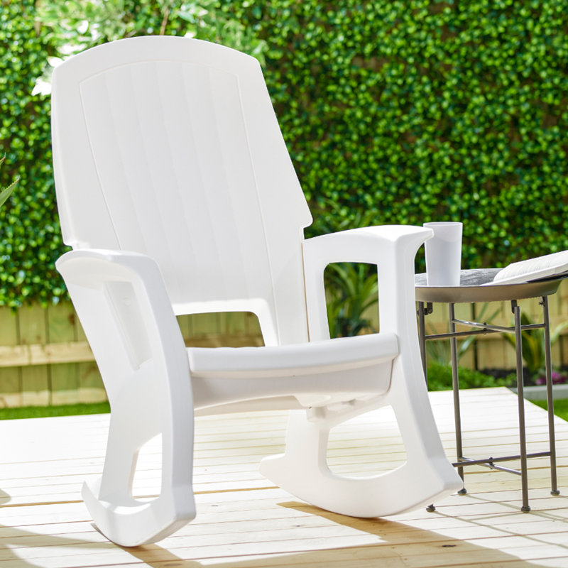 Buschwick Plastic / Acrylic Rocking Chair, White