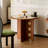 Beige Brown Bound Sintered Stone Solid Wood Dining table