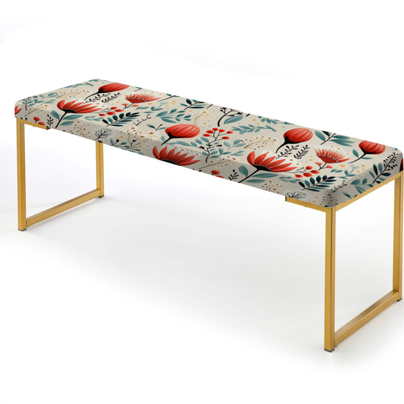 Banc rembourré or, Moroccan Influence Floral Dreams II