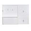 Grand lit escamotable mural avec placard, blanc