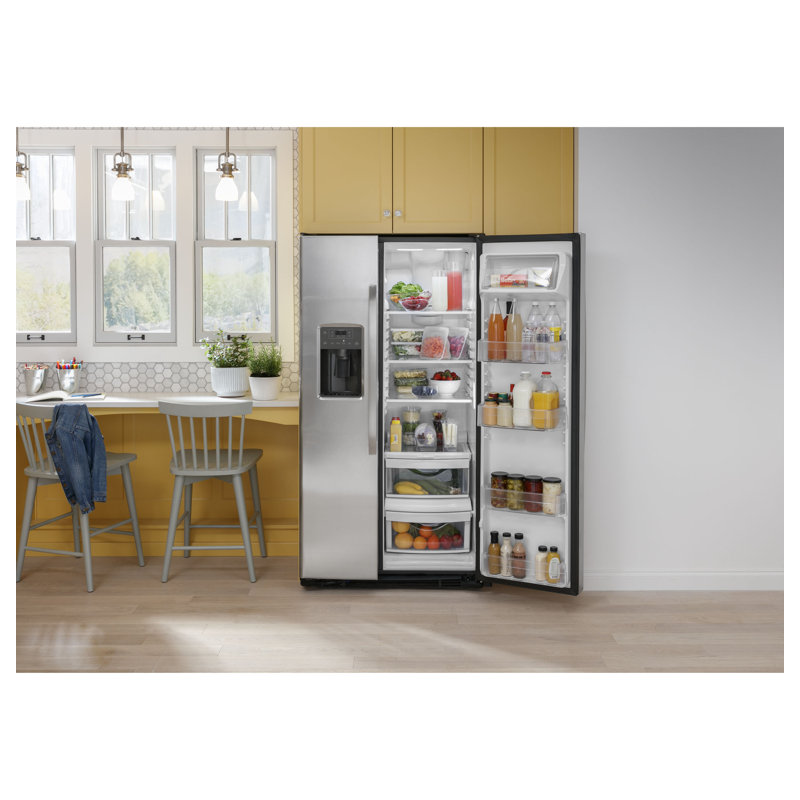 GE 33" Side By Side 23 cu. ft. Refrigerator, Silver