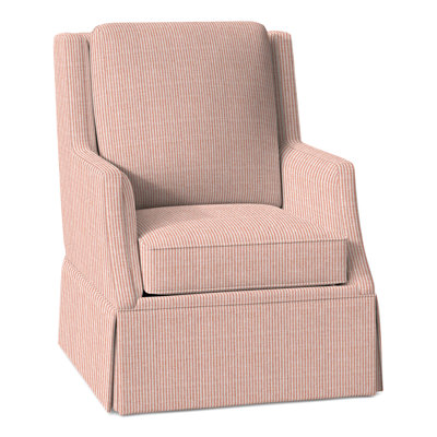 Savannah Linen Swivel Slipcovered Chair