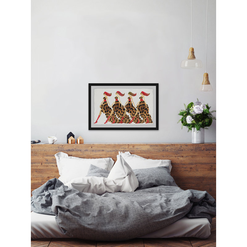 Cheetah Gown 1 Piece Single Picture Frame Wall Art, 61 cm H x 91 cm W x 4 cm D