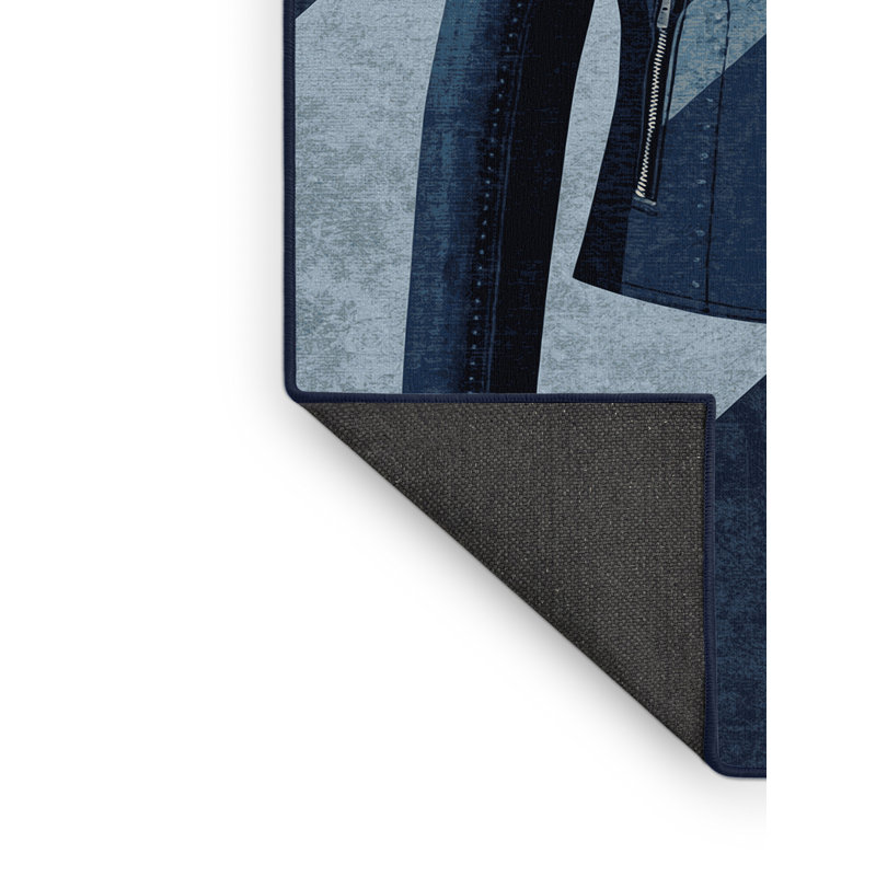 Tapis gris moelleux doux et moelleux Elwell, 8 x 12