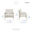 Chaise d'appoint moderne et contemporaine Marceau 31,5 po - Chaise d'appoint en chenille-758664893