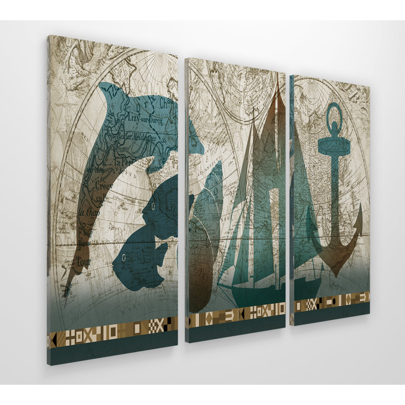 « to the sea », reproduction d’impression à multiples images sur toile tendue de galerie, 24 po x 36 po