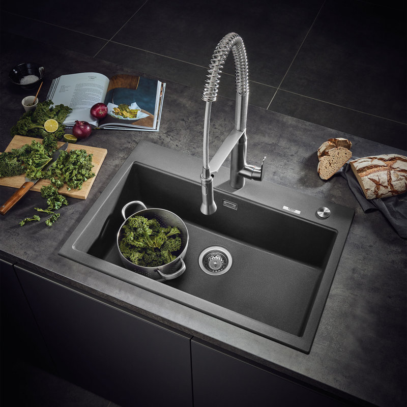 K7 Pull Down Single Handle Kitchen Faucet with Accessories, SuperSteel Infinity