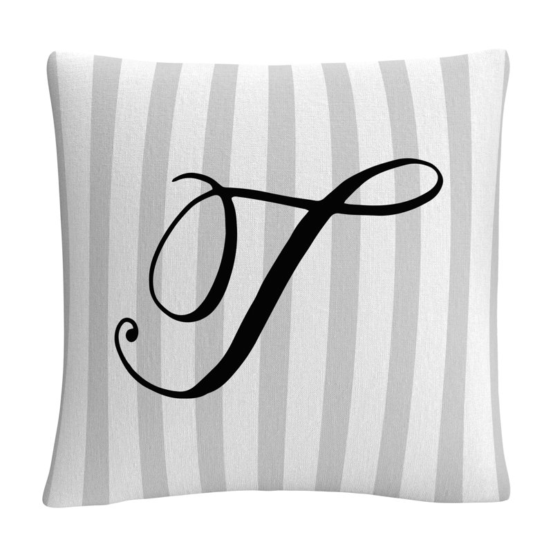 Coussin décoratif à rayures ABC, T