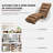  Linen Massage Chaise Lounge Indoor with Remote Control Ergonomic Electric Massage Long Lounger with 5 Modes-271611719
