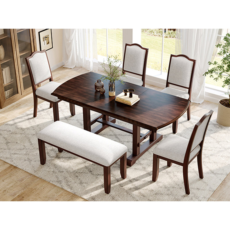 6-Piece Dining Table Set, Cherry