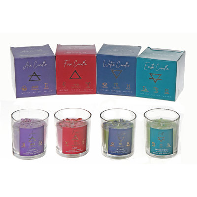 Bougie en pot 4,23 onces Element dans un coffret cadeau - ensemble de 4