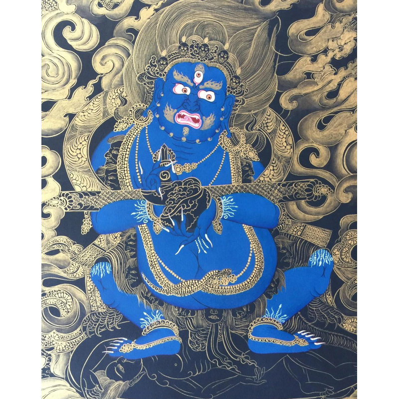 Vajrapanjarnatha Mahakala Thangka (Thangka sans brocart)