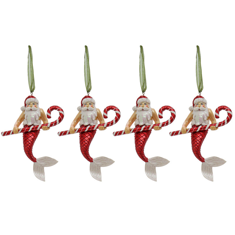 Ensemble de 4 figurines suspendues Père Noël
