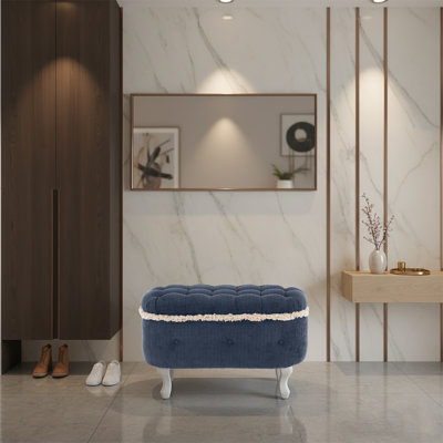 Élégant banc de rangement rembourré pour le hall d'entrée