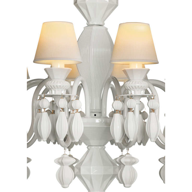 Belle de Nuit 12-Light Shaded Classic/Traditional Chandelier, White