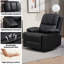 Faux Leather Heated Massage Chair-1424518973