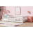 White Rubber Wood Twin Floor Bed With Fence (Without Door) And Safety Guardrails-723256703