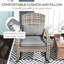 Chaise berçante de jardin avec haut dossier, coussin et coussin - Porch