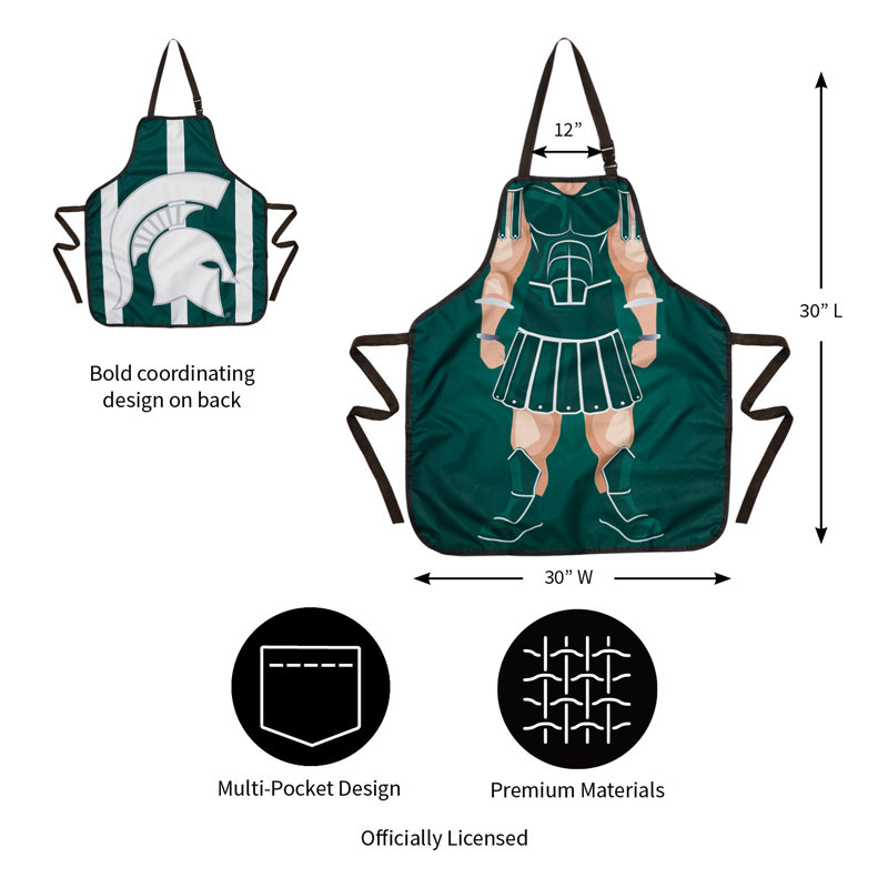 No Pattern Bib Apron, Michigan State University