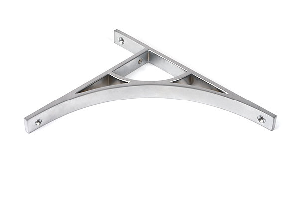 Tyne Shelf Bracket, 26cm H x 7.9cm W x 2cm D, Satin Chrome