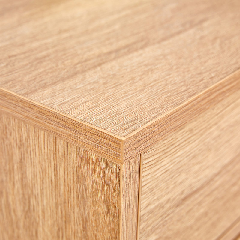 Armoire à chaussures multifonctionnelle en bois aggloméré, minimaliste, moderne et naturelle, Bois naturel
