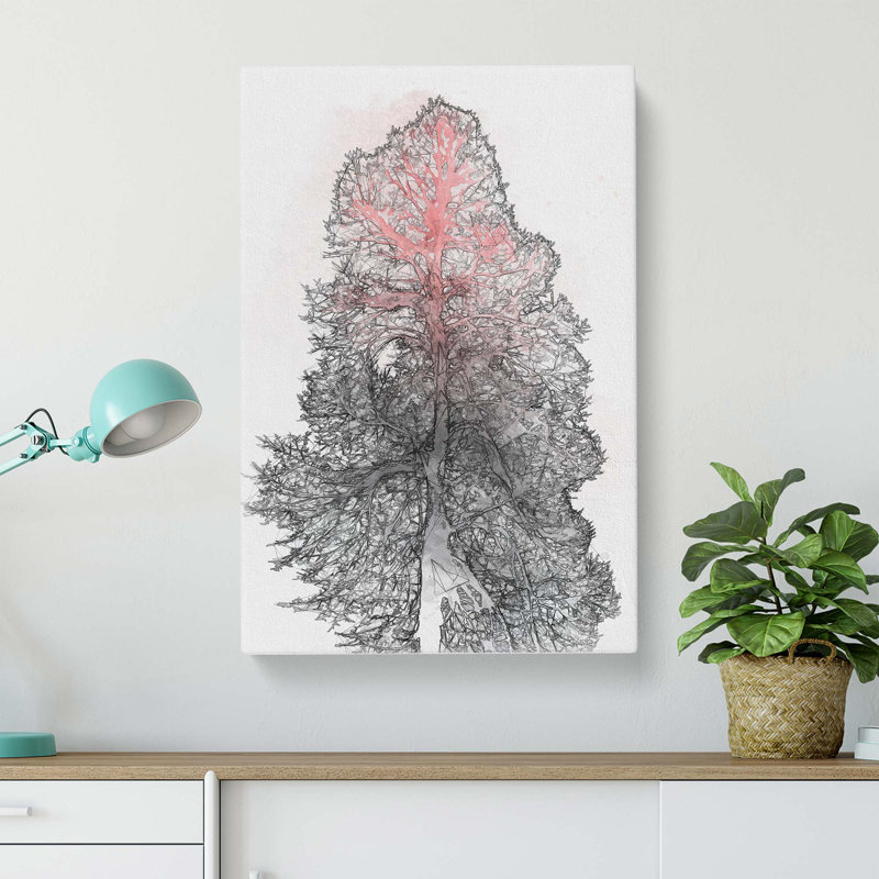 Colour Of The Tree In Abstract - Wrapped Canvas Print, 91cm H x 60cm W x 3cm D