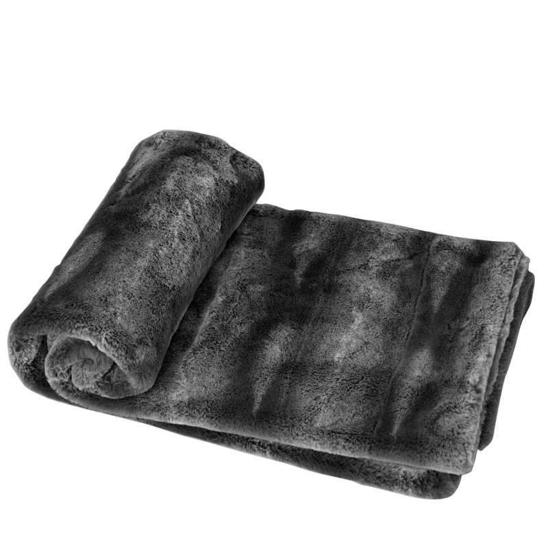 Knitted Throw Blanket, Grey