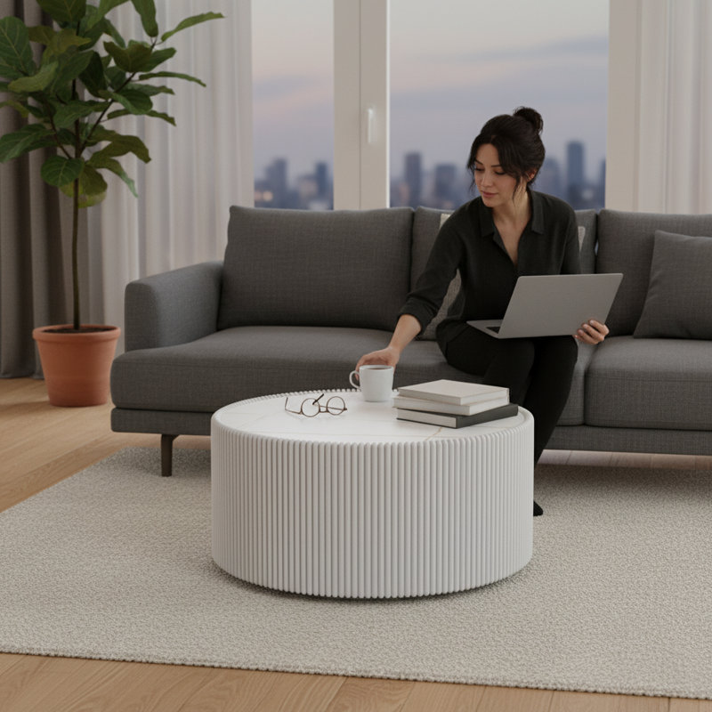 Table basse Endston, White