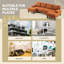 Canapé modulaire 110 po en chenille orange-767929535