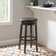 Solid Wood Faux Leather Swivel Counter & Bar Stool