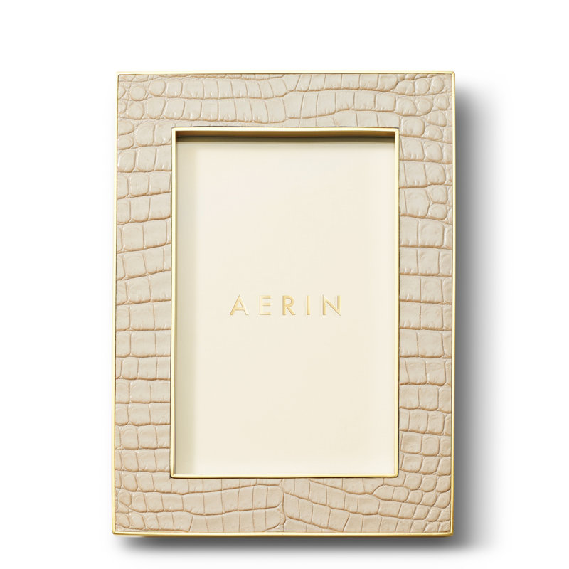 Classic Croc Leather Picture Frame, 4" x 6"