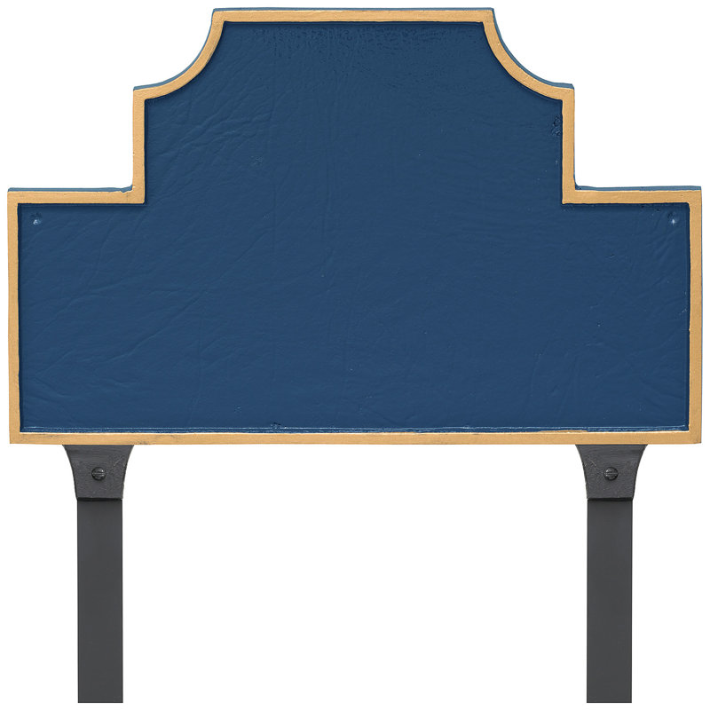 Plaque d'adresse Beckford, Bleu de mer / doré