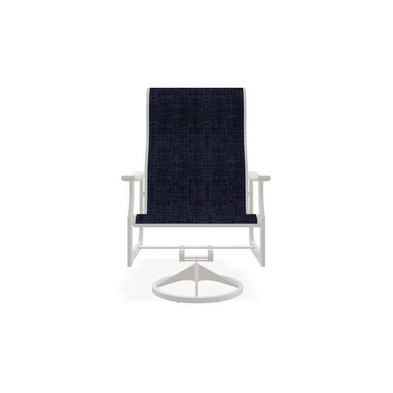 St. Catherine Polymer Outdoor Lounge Chair, Snow, Navy 13D Sunbrella®