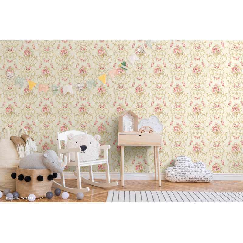 Akron 10m x 53cm Wallpaper Roll, Soft Pink